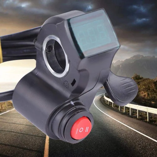 Miniatura 2 de Tbest Acelerador de pulgar, acelerador con pantalla, conjunto de control de velocidad del acelerador de pulgar de 12 V 99 V para scooter eléctrico