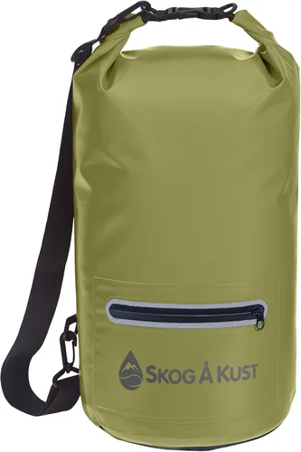 Skog Å Kust DrySak - Bolsa impermeable con tapa enrollable para viajes y al aire libre - tamaños de 5, 10 y 20 litros Verde militar