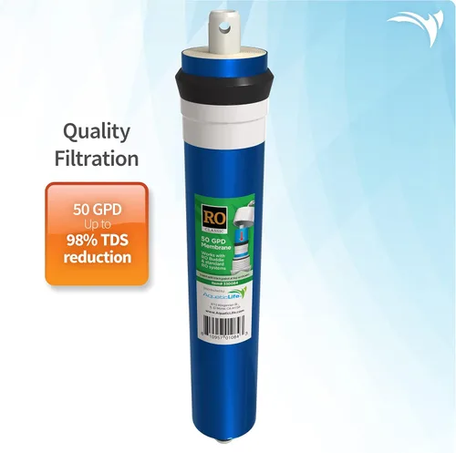 Miniatura 3 de AQUATICLIFE 50 GPD Cartucho de repuesto de filtro de membrana para sistemas de filtración de agua de desionización de ósmosis inversa