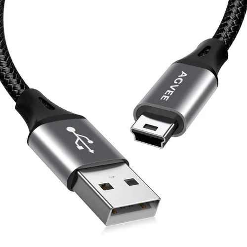 AGVEE Paquete de 2 cables de carga Gpsmap de repuesto de 10 pies para Garmin Nuvi GPS, cable de carga Gpsmap, TI-84 Plus/CE/C plateado, micrófono