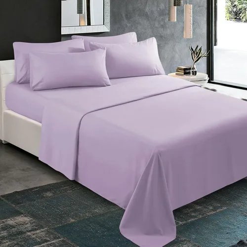 Miniatura 13 de KBC linen Juego de sábanas de lujo de 6 piezas para hotel, 100% algodón, sábana bajera ajustable de 21 a 24 pulgadas, sin arrugas, juego de ropa
