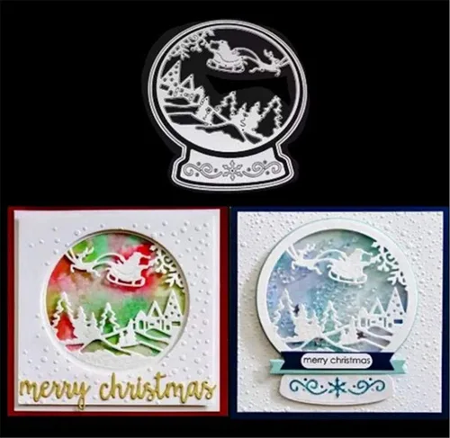 Miniatura 47 de Plantillas de corte de metal para Navidad DIY, plantilla de estampado en relieve para álbum de recortes, creación de tarjetas, molde para álbum