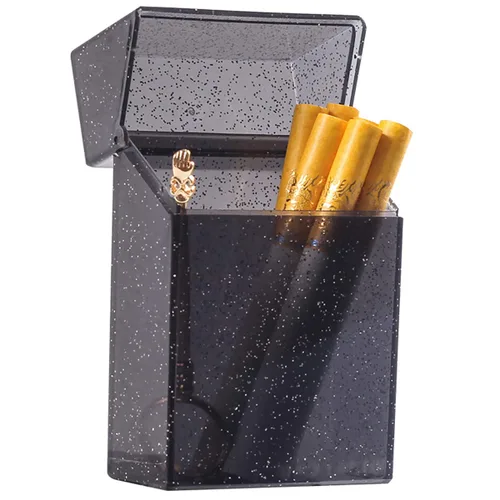 Miniatura 2 de Caja de cigarrillos para cigarrillos de 3.346 in, tamaño King, 20 capacidades, caja de cigarrillos de plástico, transparente, portátil, delgada