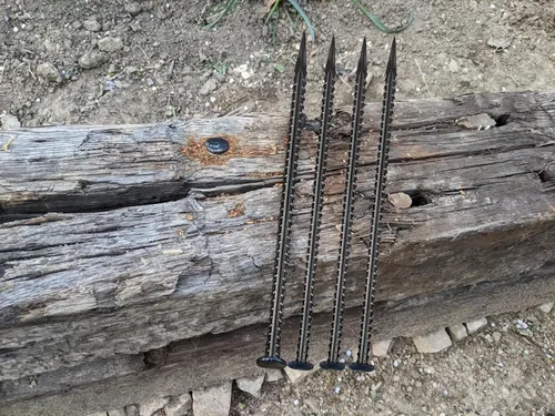 Miniatura 6 de Estacas de refuerzo de 16 pulgadas, estaca de tierra, de 1/2 pulgada de diámetro, anclajes de acero galvanizado para tierra, estacas para paisaje, 6