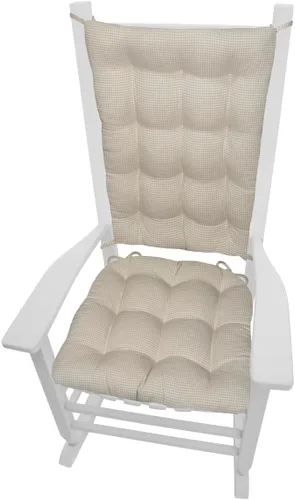 Barnett Home Decor Madrid Cojines Naturales para Mecedora - Almohadilla de Asiento de Mecedora Rellena de Espuma de Látex 16.5 x 18 pulgadas y Cojín