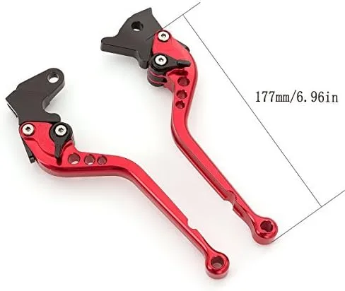 Miniatura 2 de FXCNC Palancas de embrague de freno ajustables largas Billet compatibles con Warrior YFM350 02-04, Raptor YFM660 01-04, TTR125L/LE 00-16, Banshee