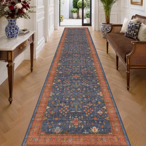 Miniatura 248 de Alfombra Boho Negra para Sala de Estar - Alfombra de Área Lavable de 10x14 Pies, Alfombras de Comedor para Debajo de la Mesa, Alfombra Suave de Pelo