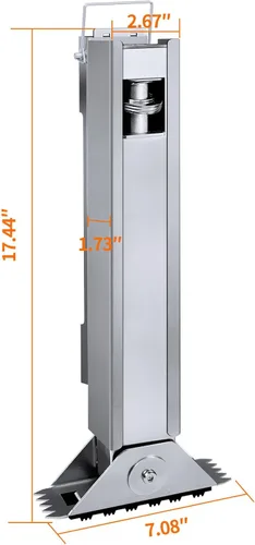 Miniatura 9 de Par de niveladores de escalera para escalera de extensión, nivelador de suelo de pierna de escalera de extensión ajustable, con poste de acero