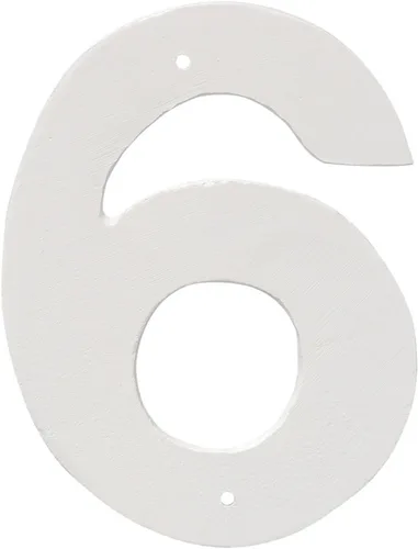 Miniatura 4 de Montague Metal Products HHN-4-W-0 Placa de aluminio para exteriores de 4 pulgadas, mediana, números de casa blanca