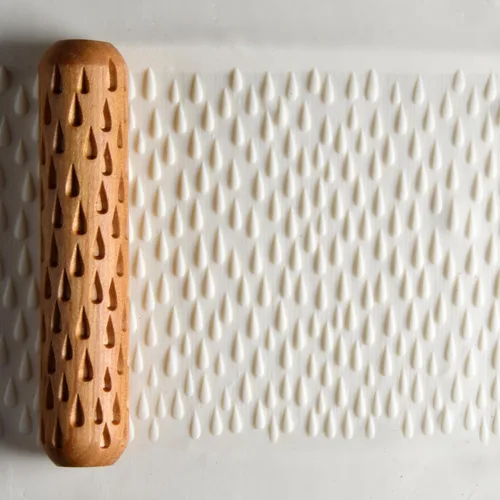 Miniatura 54 de MKM Pottery Tools Rodillos de mano grandes de madera para arcilla (BHR-01 Diagonal Basketweave)
