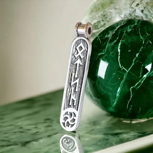 Miniatura 9 de Viking Rune Formula Pendant Necklace for Men Women - 925 Sterling Silver - Norse Nordic Celtic Jewelry - Runes Protection Amulet - Matching