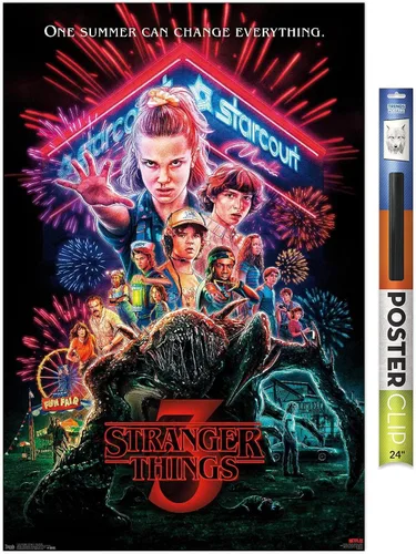Miniatura 18 de Trends International Netflix Stranger Things: Season 3 - Póster de pared de una hoja, 14.725 x 22.375 pulgadas, versión enmarcada de madera