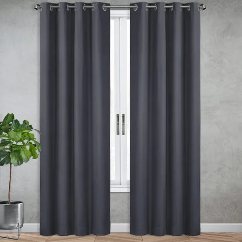 Miniatura 13 de SUN+BLK Nantes - Panel de cortina individual con aislamiento total con ojales, reducción de ruido, bloqueo de luz, marfil, 52 x 108 pulgadas Blanco