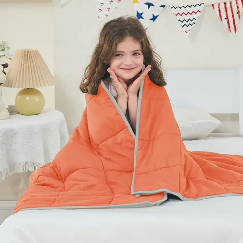 Miniatura 12 de yescool - Manta con peso, 7 libras, fresca, transpirable, con cuentas de cristal prémium, lavable a máquina, para dormir, 60-90 libras, 41 x 60 Gris