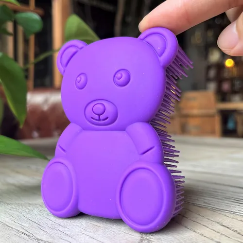 Miniatura 25 de Cepillo sensorial prémium para niños o autismo, limpiador corporal de silicona suave, 2 en 1, cepillos sensoriales para terapia ocupacional, esponja