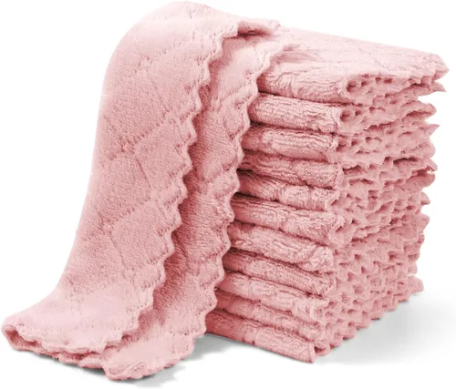 Miniatura 12 de UMANI Paquete de 12 Paños de Cocina para Platos, Toallas para Platos Ultra Suaves Absorbentes de Secado Rápido, Paño de Limpieza de Microfibra