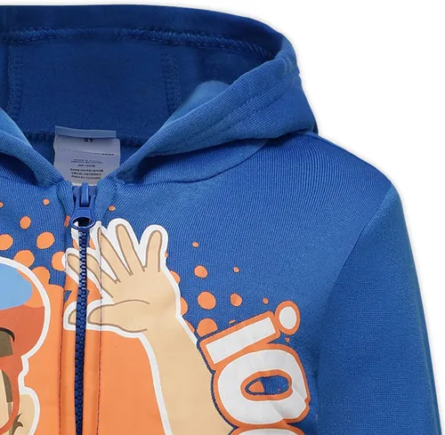 Miniatura 6 de Blippi Sudadera con capucha y cremallera para niños pequeños y niños grandes - Azul