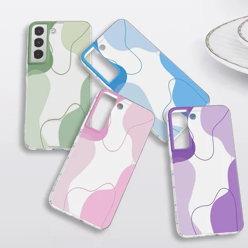 Miniatura 7 de DEFBSC Funda compatible con Samsung Galaxy S22, diseño artístico de forma suave con funda protectora de parachoques incorporada, bonita funda