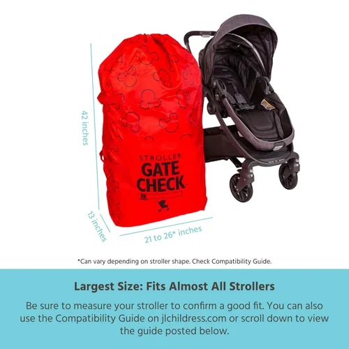 Miniatura 5 de Disney Baby by J.L. Childress Gate - Bolsa de cuadros para cochecitos individuales y dobles, bolsa de viaje para cochecito individual y doble, bolsa