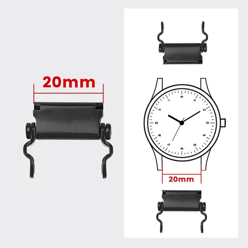 Miniatura 3 de Adaptador de reloj compatible con LEATHERMAN TREAD - Pulsera multiherramienta compatible con reloj de 0.787 in de ancho de lengüeta, hecho de acero