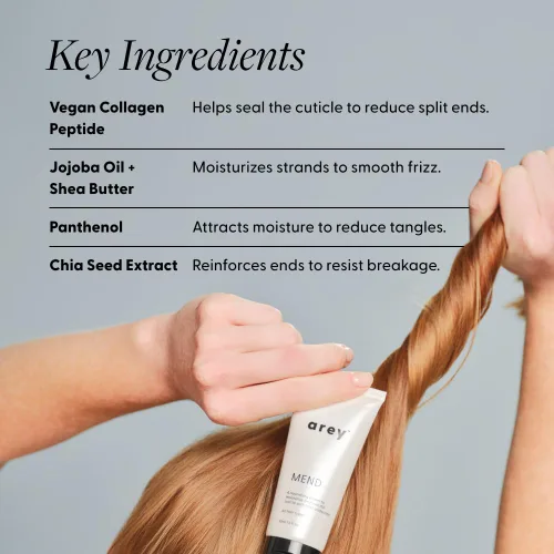 Miniatura 5 de Arey Mend - Acondicionador sin enjuague con protector térmico Desenreda, rehidrata, fortalece y protege el cabello hasta 450 °F Vegano, sin