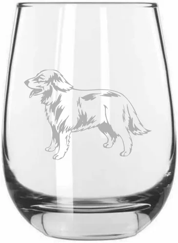Miniatura 164 de Sakhalin Husky Dog - Copa de vino grabada personalizada de 15.25 onzas sin tallo