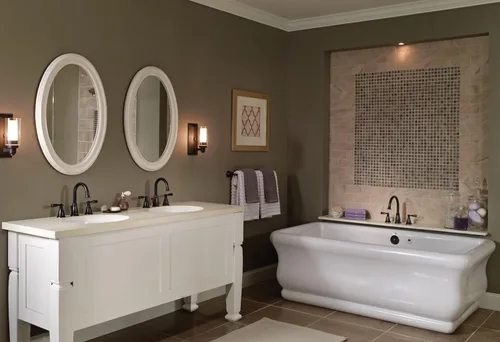 Miniatura 5 de Moen WS84924BRB Banbury - Grifo de baño de arco alto de dos manijas, bronce mediterráneo Bronce(Mediterranean Bronze)
