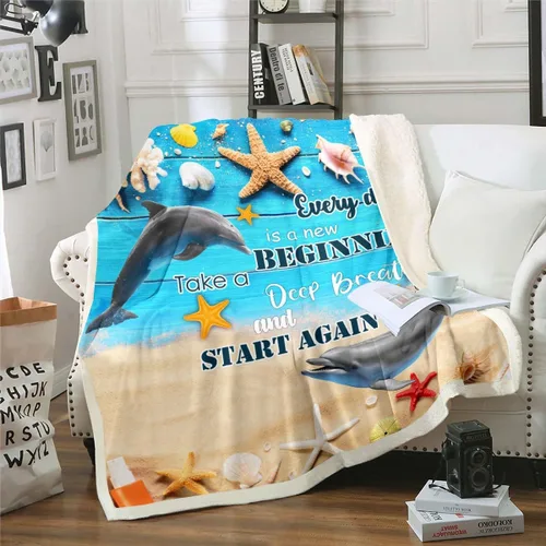 Miniatura 26 de Manta de olas oceánicas para cama, silla, retro, brújula, velero, manta náutica para decoración de dormitorio de niños, manta de vellón marino