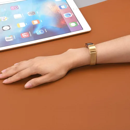 Miniatura 8 de Bandas de metal compatibles con Fitbit Alta/Fitbit Alta HR, malla de bucle de acero inoxidable transpirable, pulsera magnética ajustable
