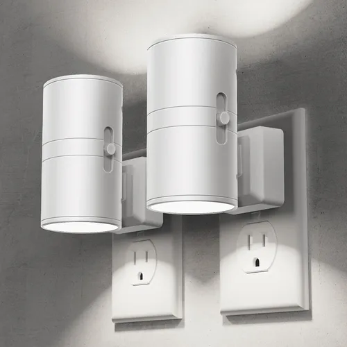 Miniatura 21 de Briignite - Luces nocturnas led enchufables, 3CCT, sensor de anochecer a amanecer, de 3000 K, regulable para pasillo, dormitorio, escalera, paquete