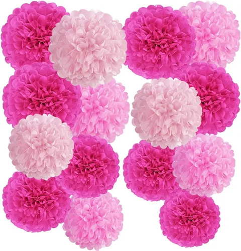 Miniatura 15 de Pompones de Papel de Seda Verde Oliva Salvia Decoraciones de Fiesta Safari Selva Flores de Papel Decoraciones Verde Natural Boho Decoración Colgante