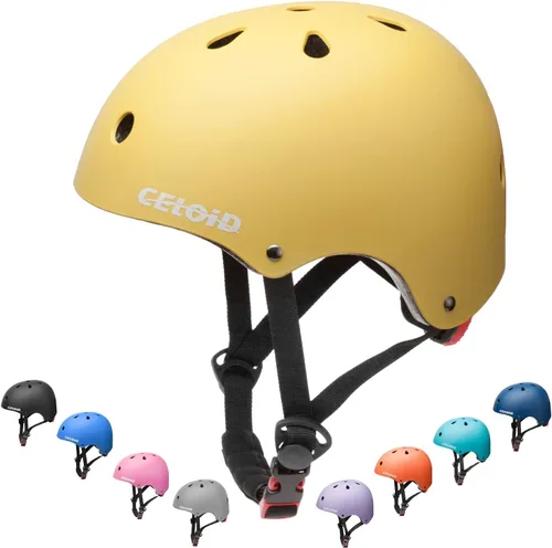 Miniatura 11 de Casco de bicicleta para niños, cascos de patineta para niños de 2 a 3 a 5 a 8 a 14 años, ajustable, multideporte, bicicleta, patinaje, fútbol