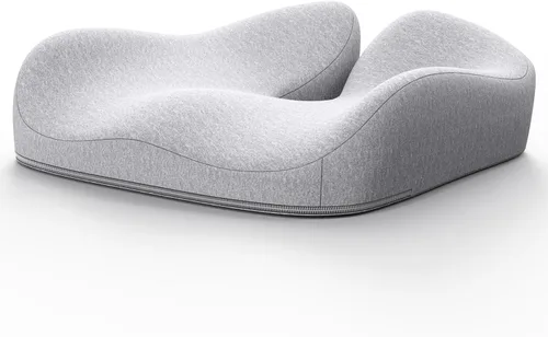 Miniatura 9 de Benazcap Cojín de asiento grande para silla de oficina, espuma viscoelástica, alivio del dolor de coxis, almohada para apoyo de espalda, almohadilla