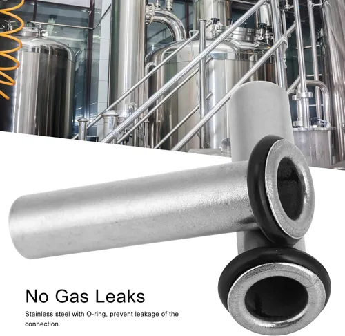 Miniatura 3 de Kit de tubo de inmersión de gas en tubo de 2 piezas, tubo de inmersión de gas de acero inoxidable en tubo de inmersión con goma a prueba de fugas
