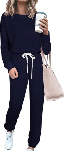 Miniatura 73 de Prettygarden - Conjunto de pijama de dos piezas para mujer, diseño de teñido anudado, sudadera informal de manga larga con pantalones largos, ropa