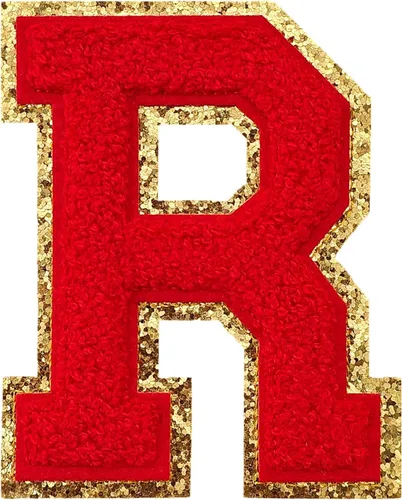 Miniatura 29 de GYGYL - 3 parches de letras deportivas de felpilla con purpurina, parches para planchar de tamaño grande para decoración de disfraces