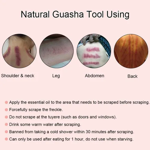 Miniatura 9 de Gua Sha Herramienta facial - Herramientas de masaje de spa para hinchazón ocular, círculo oscuro y drenaje linfático - Tabla de cuarzo rosa