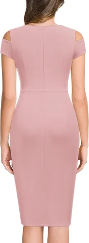Miniatura 2 de Miusol Vestido de cóctel de manga elegante con volantes retro para mujer