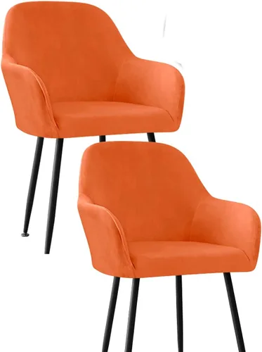 Miniatura 52 de Fundas protectoras de terciopelo elástico para sillas de comedor con brazos y respaldo curvado pequeño, juego de 6/4/2 para cocina, oficina, hogar
