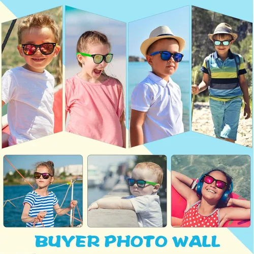 Miniatura 7 de Gafas de sol para niños a granel, gafas de sol de neón con protección UV400, niños y niñas, recuerdos de fiesta para niños, suministros de fiesta