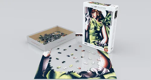 Miniatura 3 de EuroGraphics Chica joven en verde de Tamara de Lempicka - Rompecabezas de 1000 piezas (6000-1058)