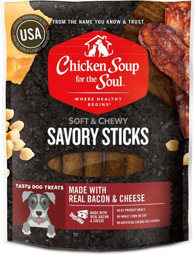 Miniatura 13 de Chicken Soup for The Soul All Natural Premium Savory Sticks Golosinas suaves y masticables para perros, primer ingrediente de carne de res real, sin