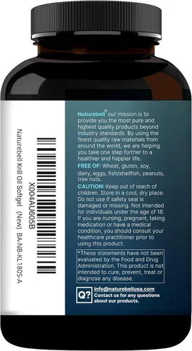 Miniatura 9 de NatureBell Aceite de krill antártico 2000mg suplemento, 240 softgels, 3 veces más potente fuente natural de omega-3, EPA 240mg + DHA 160mg +