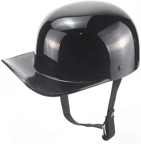Medio casco retro de motocicleta para hombres y mujeres, a la moda, modelo de gorra de béisbol para adultos, casco de cara abierta para adultos,