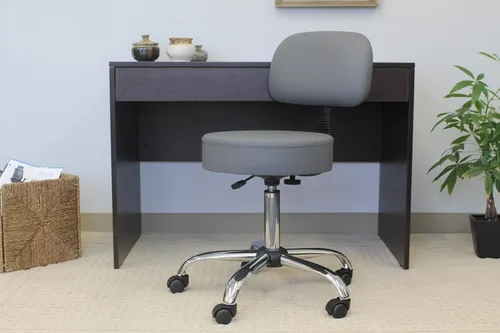 Miniatura 4 de Taburete médico Boss Office Products, cómodo, en color beige, Tela, Gris