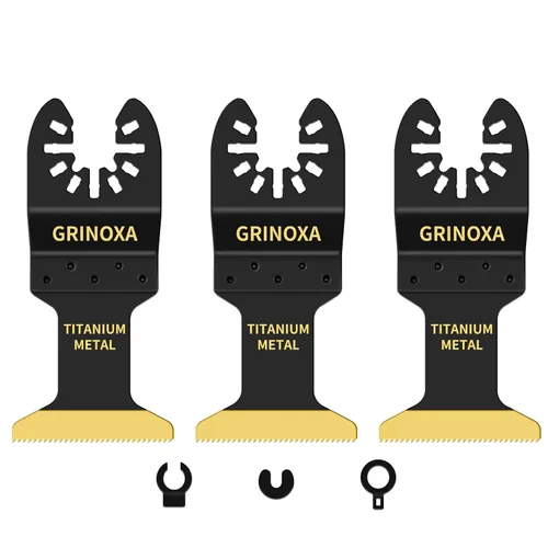 3 cuchillas oscilantes de titanio, cuchillas multiherramienta universales profesionales para uñas de metal y madera, aptas para Dewalt Milwaukee