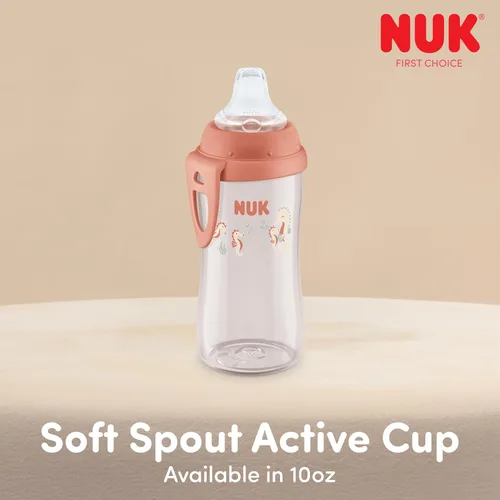 Miniatura 7 de NUK Vaso activo para sorber, 10 onzas, paquete de 2, Disney Princess, sin BPA, boquilla suave, taza a prueba de derrames