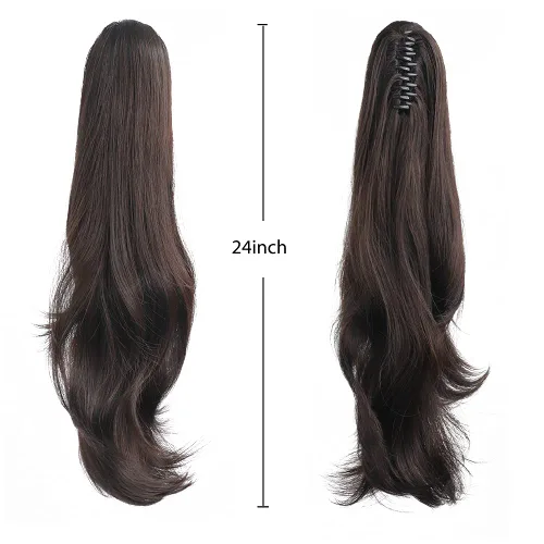 Miniatura 51 de Extensiones de cola de caballo de cabello rubio, extensiones de cola de caballo para mujer, pinza de extensiones de cabello rizado de 12 pulgadas