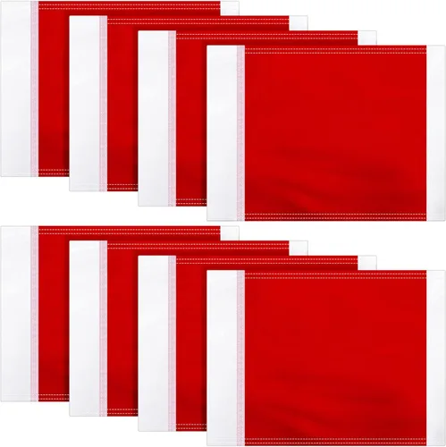 Mepase Banderas de fútbol de repuesto, 4 unidades, banderas de esquina de fútbol rojo, equipo de fútbol de árbitro para pista de fútbol, voleibol,