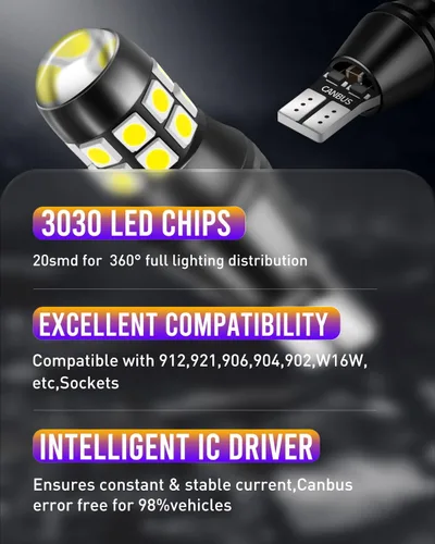Miniatura 71 de 1156 Bombillas LED Ámbar Amarilla Luz de Señal de Giro 400% de Brillo 1141 1003 7506 Bombillas LED P21W Usadas para Luces Intermitentes Luz Trasera